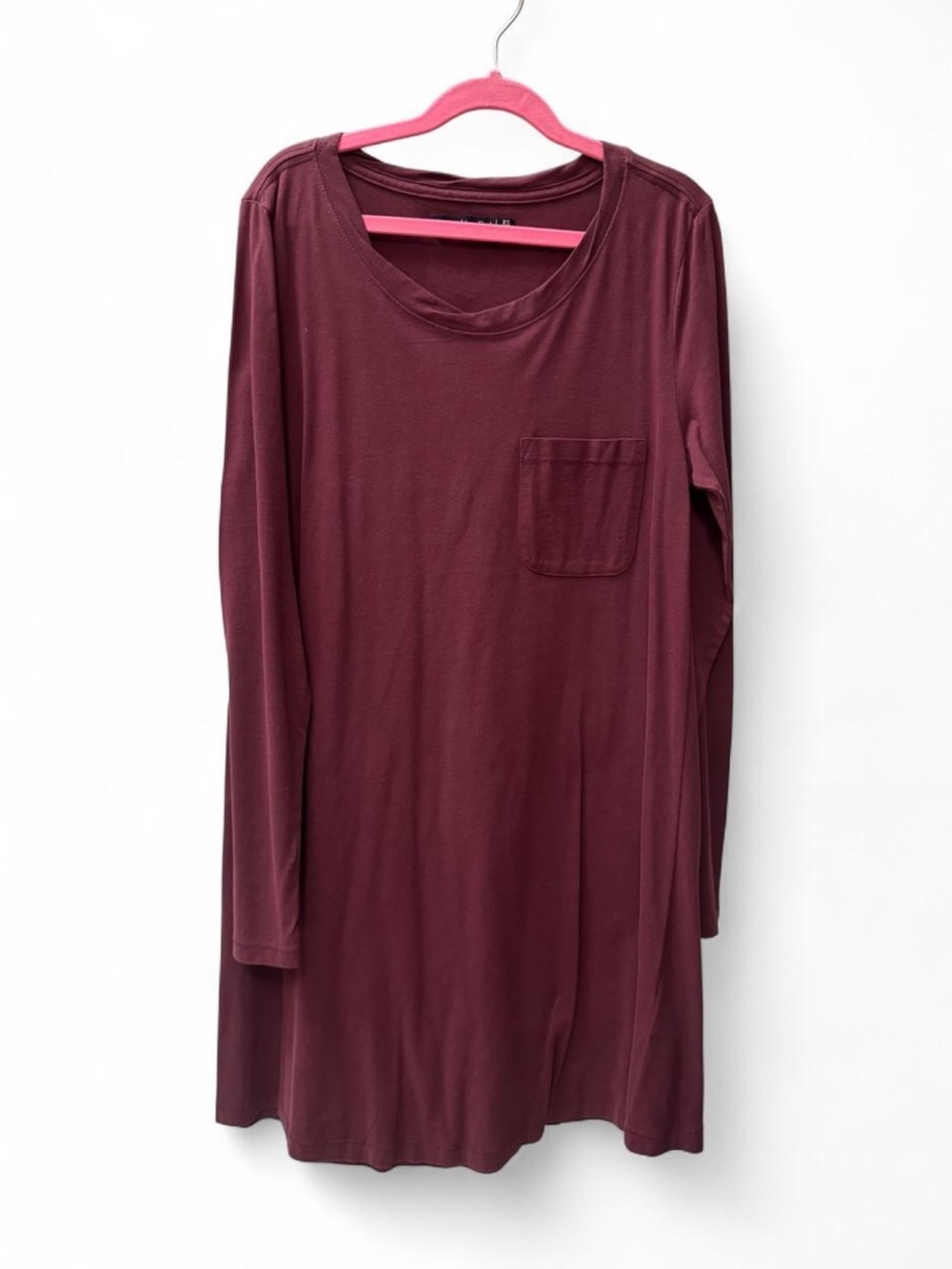Abercrombie & Fitch burgundy long sleeve t-shirt dress